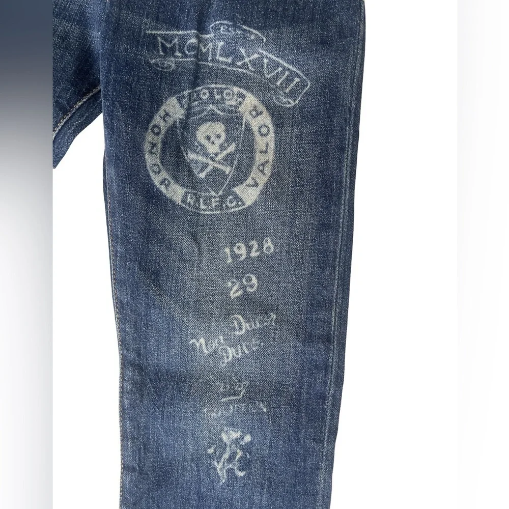 NEW! Polo Ralph Lauren Tynan Sullivan Slim Graffiti Patch Jeans BOYS 8